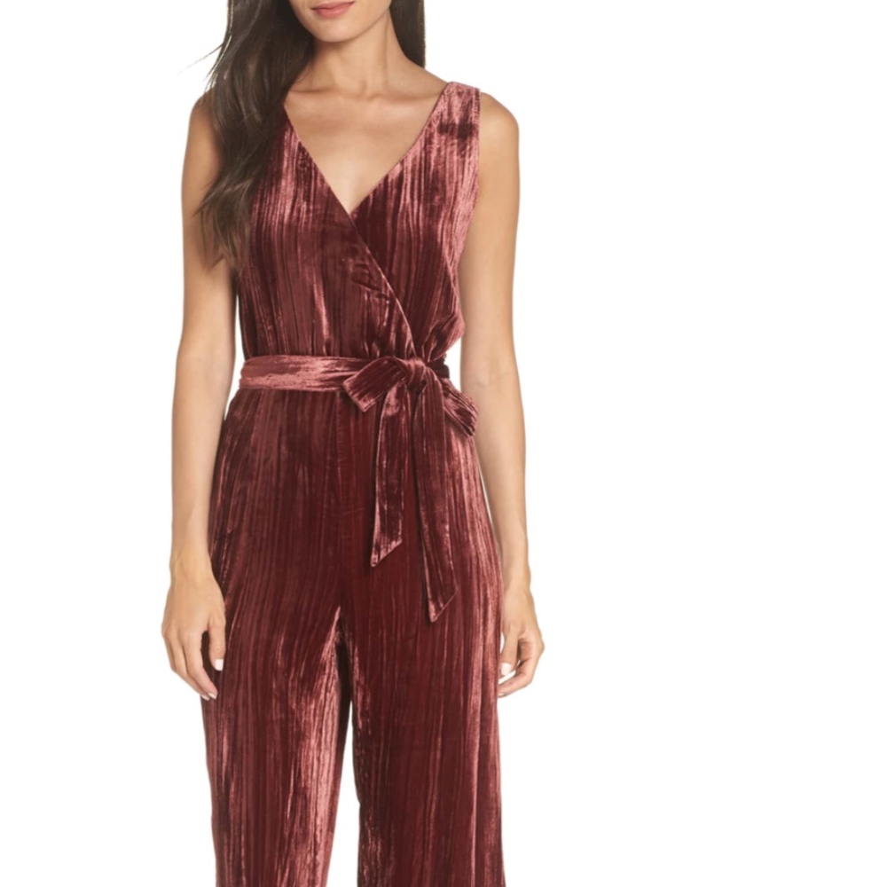 BBDAKOTA Crinkled Velvet Jumpsuit